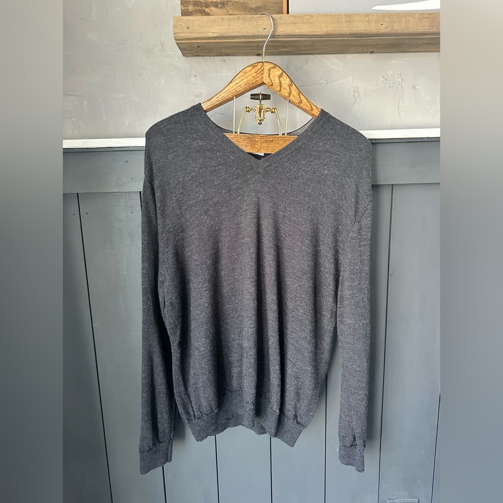 Calvin Klein Extra Fine Merino Sweater in Gray size XL